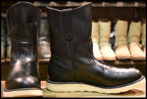 【7.5E 良品 14年】レッドウィング 8169 ペコス 黒 ブラッククローム プルオン クッションソール ブーツ redwing pecos HOPESMORE