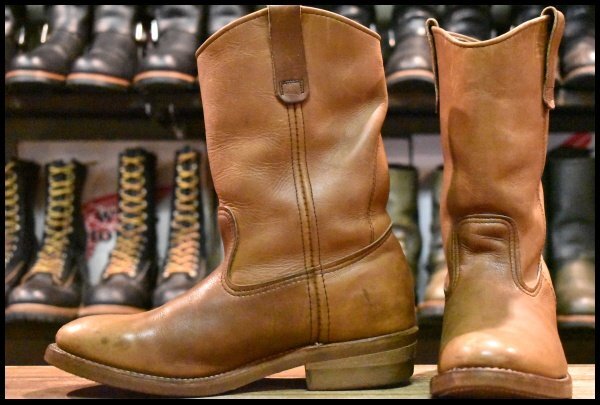 7E 良品 旧羽タグ 91年】レッドウィング 1155 ペコス 茶 ブラウン  