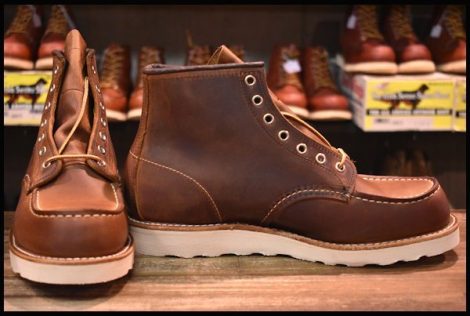 【9.5E 箱付 未使用 21年】レッドウィング 8876 アイリッシュセッター 茶 カッパー ラフ＆タフ モック 編み上げ ブーツ redwing HOPESMORE