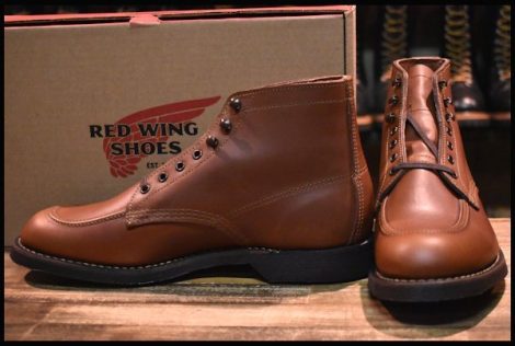 【8.5D 箱付 未使用 19年】レッドウィング 8076 1930s スポーツ ブーツ 茶 ブラウン シガーリタン redwing フラットボックス HOPESMORE