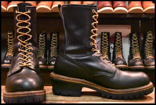 RED WING PT91 ロガーブーツ 7.5 黒 レッドウィング/Redwing専門修理のBECKMAN:2210ロガーブーツ