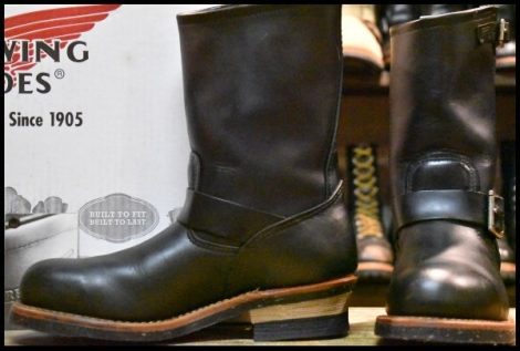 【7.5D 箱付 美品 08年】レッドウィング 2268 エンジニア 黒 ブラッククローム スチールトゥ ブーツ redwing HOPESMORE