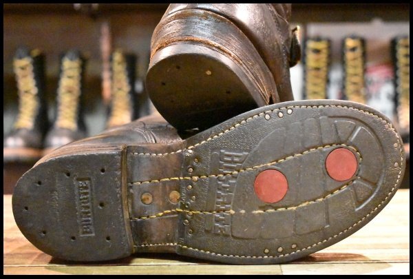 メーカー不明 ビンテージ ワークブーツ 8 D 8D？ 中古 50'S Vintage】HY-TEST エンジニア ブラック 黒