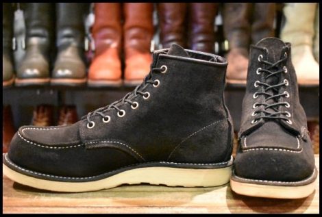 【8E 良品 10年】レッドウィング 8874 黒スエード アイリッシュセッター ブラック ラフアウト モックトゥ ブーツ redwing HOPESMORE