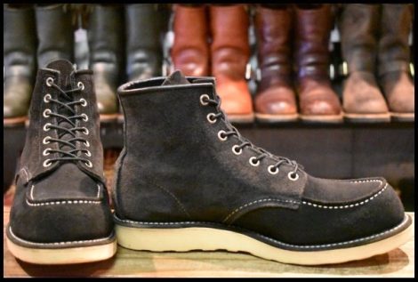 【8E 良品 10年】レッドウィング 8874 黒スエード アイリッシュセッター ブラック ラフアウト モックトゥ ブーツ redwing HOPESMORE