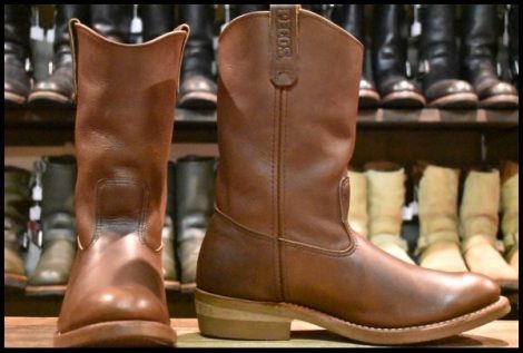 【9.5EEE 良品 08年】レッドウィング 1155 ペコス 茶 ブラウン ベルバリタン ロング プルオン ブーツ redwing pecos HOPESMORE