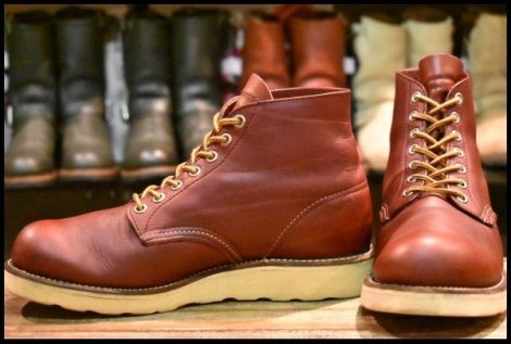 【7D 良品 犬タグ 99年】レッドウィング 8166 アイリッシュセッター 赤茶 オロラセット プレーントゥ ブーツ redwing HOPESMORE