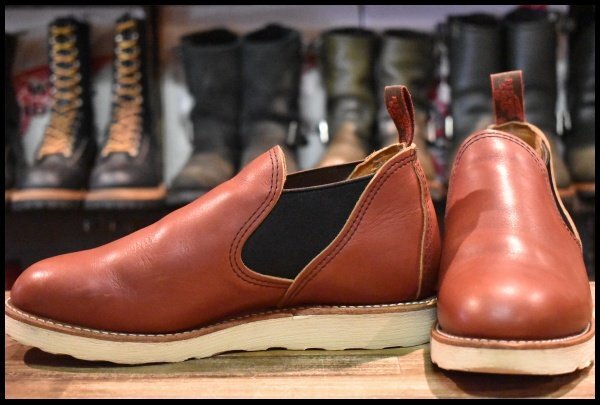 【7E 良品 19年】レッドウィング 8145 ロメオ サイドゴア 赤茶 オロラセット ローカット 短靴 ブーツ redwing HOPESMORE