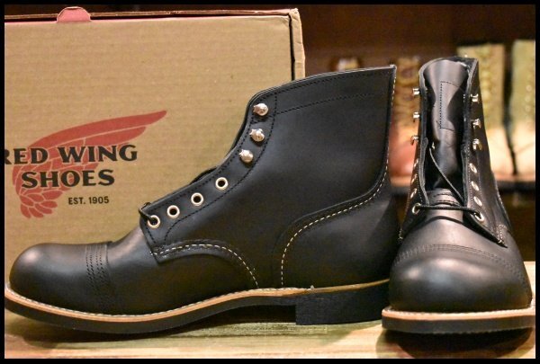 【9D 箱付 未使用 23年】レッドウィング 8084 アイアンレンジャー ブラックハーネス 黒 キャップトゥ ブーツ redwing HOPESMORE