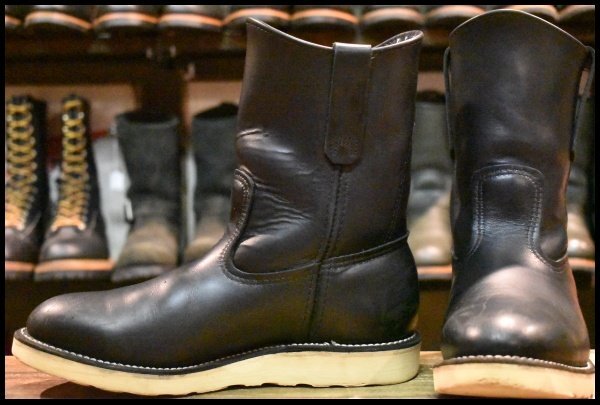 【7.5E 良品 06年】レッドウィング 8169 ペコス 黒 ブラッククローム プルオン クッションソール ブーツ redwing pecos HOPESMORE