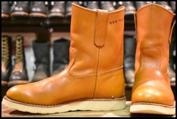 【9E 良品 11年】レッドウィング 9866 ゴールドラセット ペコス 茶 プルオン クッションソール ブーツ redwing pecos HOPESMORE