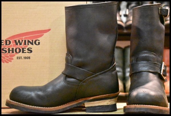 【8D 箱付 良品 15年】レッドウィング 9085 エンジニア 黒 ブラック ハーネス スチールトゥ 2268 ブーツ redwing HOPESMORE