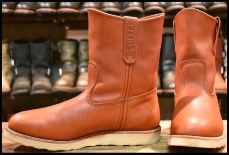 【9.5E 美品 11年】レッドウィング 8866 ペコス 赤茶 オロラセット プルオン ブーツ redwing pecos HOPESMORE