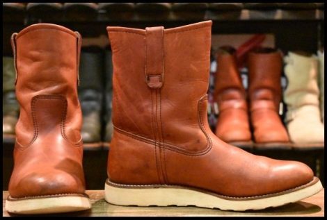 【8E 良品 犬タグ 97年】レッドウィング 8866 ペコス 茶 オロラセット 赤茶 プルオン ブーツ redwing pecos HOPESMORE