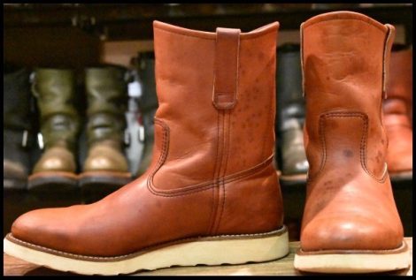 【8E 良品 犬タグ 97年】レッドウィング 8866 ペコス 茶 オロラセット 赤茶 プルオン ブーツ redwing pecos HOPESMORE