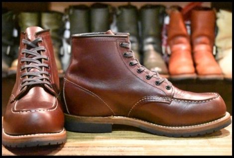 【8D 美品 07年】レッドウィング 9010 ベックマン ブラックチェリー フェザーストーン モックトゥ 編み上げ ブーツ redwing HOPESMORE