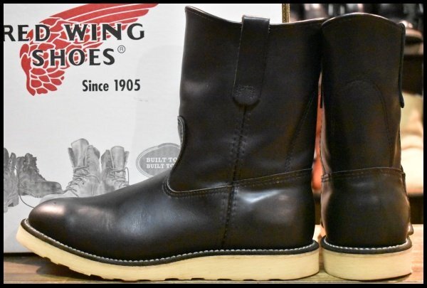 RED WING レッドウィング 8169 刺繍羽タグ ペコスブーツ ブラック sizeUS7.5 瑞穂店