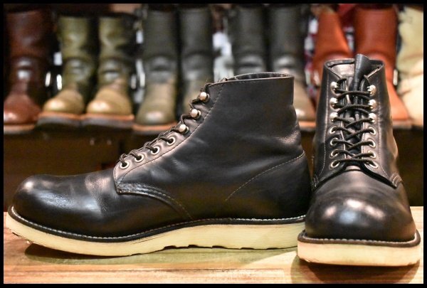 9D 良品 08年】レッドウィング 8165 アイリッシュセッター 黒 ブラック 