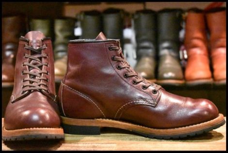 【7.5D 良品 19年】レッドウィング 9411 ベックマン ブラックチェリー フェザーストーン プレーントゥ ブーツ redwing HOPESMORE