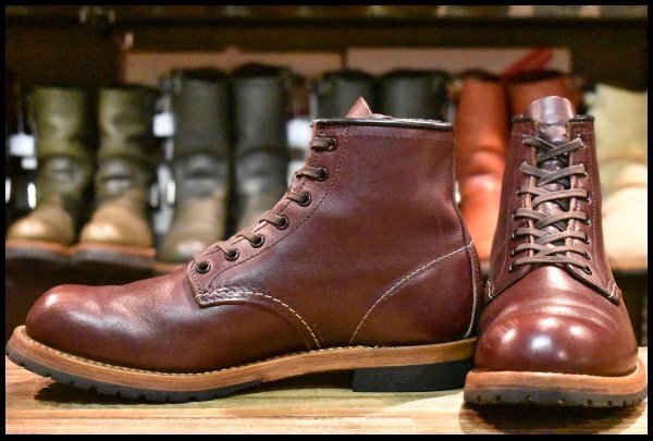 【7.5D 良品 19年】レッドウィング 9411 ベックマン ブラックチェリー フェザーストーン プレーントゥ ブーツ redwing HOPESMORE