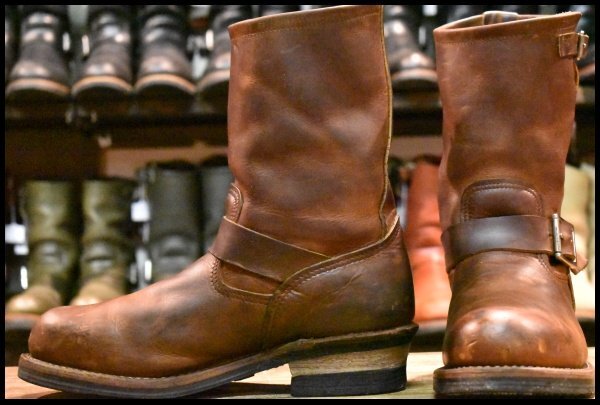 【8D 良品 16年】レッドウィング 2972 エンジニア 茶 カッパー ラフ＆タフ ブラウン スチールトゥ ブーツ redwing HOPESMORE