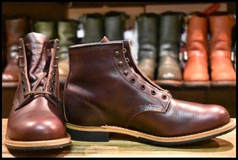 【8D 箱付 未使用 24年】レッドウィング 9419 ベックマン ブラックチェリー エクスカリバー プレーントゥ ブーツ redwing HOPESMORE