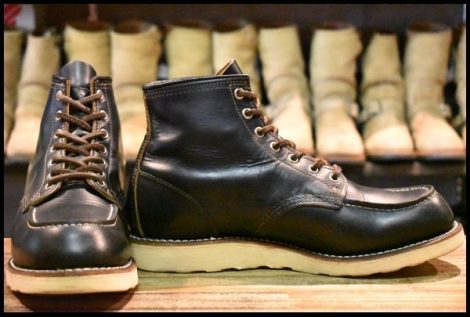 【9E 良品 12年】レッドウィング 9874 アイリッシュセッター ブラック クローンダイク モックトゥ 黒 ブーツ redwing HOPESMORE