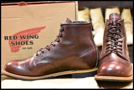 【9.5D 箱付 美品 24年】レッドウィング 9419 ベックマン ブラックチェリー エクスカリバー プレーントゥ ブーツ redwing HOPESMORE