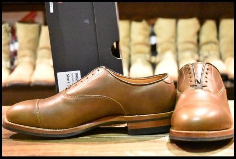 【7D 箱付 未使用】VIBERG ヴァイバー バスティオン オックスフォード クローブリージェンシーカーフ 短靴 ヴィバーグ ブーツ HOPESMORE