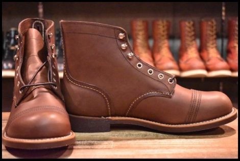 【8D 箱付 未使用 23年】レッドウィング 8111 アイアンレンジャー アンバー ハーネス キャップトゥ ブラウン ブーツ redwing HOPESMORE