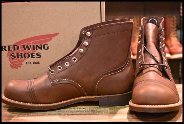 【8D 箱付 未使用 23年】レッドウィング 8111 アイアンレンジャー アンバー ハーネス キャップトゥ ブラウン ブーツ redwing HOPESMORE