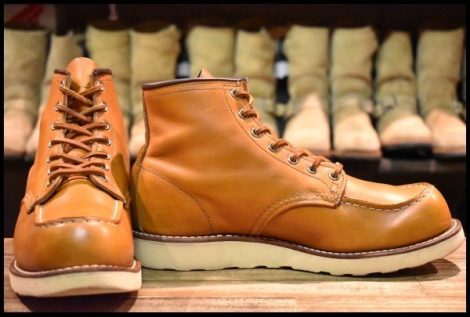 【8.5E 良品 18年】レッドウィング 9875 アイリッシュセッター ゴールドラセット モックトゥ レースアップ ブーツ redwing HOPESMORE