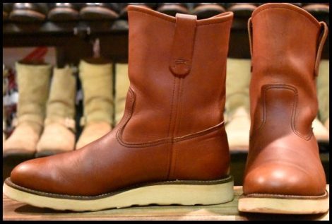 【8.5E 良品 犬タグ 97年】レッドウィング 8866 ペコス 赤茶 オロラセット プルオン ブーツ redwing pecos HOPESMORE