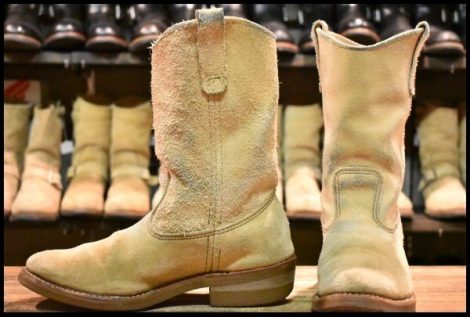 【8E 良品 11年】レッドウィング 8156 スエード ペコス ベージュ ホーソーン アビレーンラフアウト ブーツ redwing pecos HOPESMORE