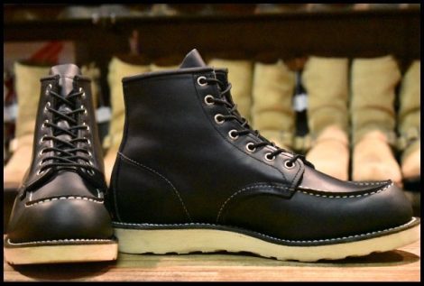 【8.5E 美品 11年】レッドウィング 8179 アイリッシュセッター 黒 ブラッククローム モックトゥ 編み上げ ブーツ redwing HOPESMORE