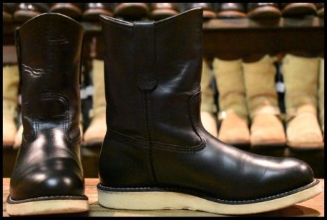 【8E 良品 16年】レッドウィング 8169 ペコス 黒 ブラッククローム クッションソール プルオン ブーツ redwing pecos HOPESMORE