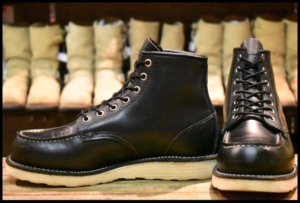 【7E 良品 05年】レッドウィング 8179 アイリッシュセッター 黒 ブラッククローム モックトゥ 編み上げ ブーツ redwing HOPESMORE