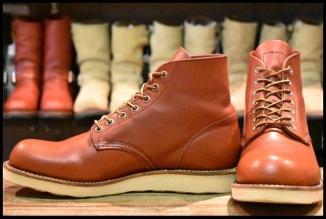 【8D 良品 10年】レッドウィング 8166 アイリッシュセッター 赤茶 オロラセット プレーントゥ ブーツ redwing HOPESMORE