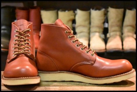 【8D 良品 10年】レッドウィング 8166 アイリッシュセッター 赤茶 オロラセット プレーントゥ ブーツ redwing HOPESMORE