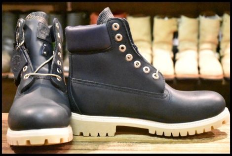 【8.5 箱付 未使用】Timberland ティンバーランド プレミアムブーツ 33534 ネイビー 紺 6インチハイト レースアップ HOPESMORE