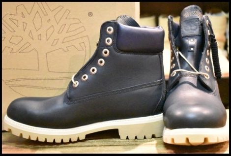 【8.5 箱付 未使用】Timberland ティンバーランド プレミアムブーツ 33534 ネイビー 紺 6インチハイト レースアップ HOPESMORE