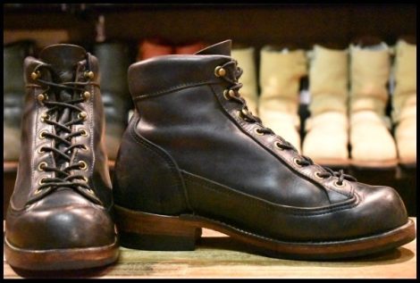 【8 良品】Danner ダナー トランプル D1800 ブラック 黒 タイガムソール マウンテンブーツ トレッキング 編み上げ ブーツ HOPESMORE