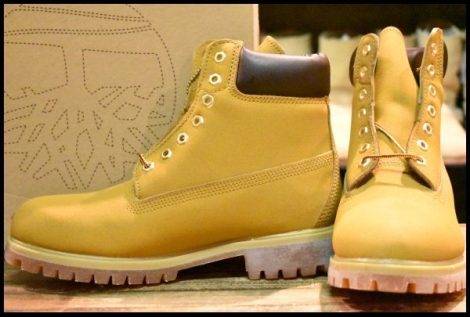 【8.5 箱付 未使用】Timberland ティンバーランド 91569 スカッフプルーフブーツ SCUFF GUARD ベージュ イエロー HOPESMORE