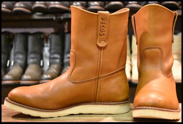 【10E 美品 10年】レッドウィング 866 ペコス 茶 オロイジナル プルオン クッションソール ブーツ redwing pecos HOPESMORE