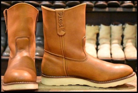 【10E 美品 10年】レッドウィング 866 ペコス 茶 オロイジナル プルオン クッションソール ブーツ redwing pecos HOPESMORE