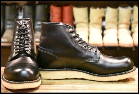 【7D 良品 10年】レッドウィング 8165 アイリッシュセッター ブラッククローム プレーントゥ 編み上げ ブーツ redwing HOPESMORE