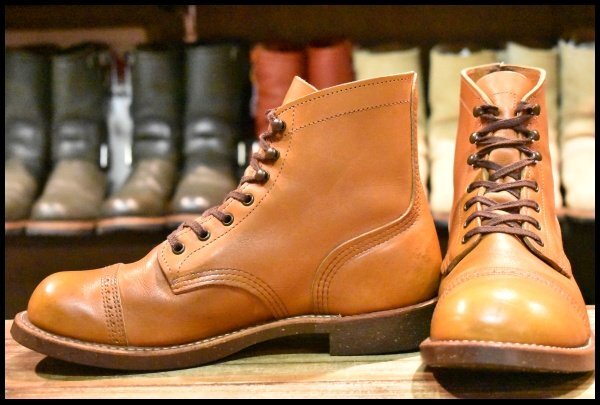 【7.5D 良品 13年】レッドウィング 8011 アイアンレンジ マンソン ホワイト アッシュセトラー キャップトゥ ブーツ redwing HOPESMORE