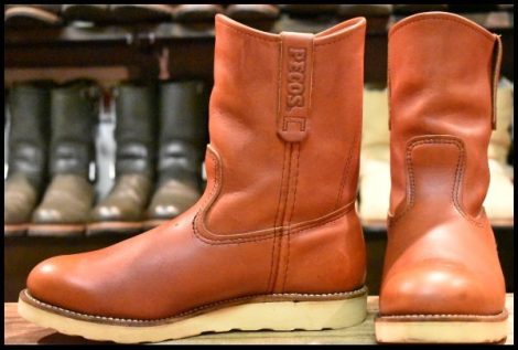 【8E 良品 09年】レッドウィング 8866 ペコス 赤茶 オロラセット クッションソール プルオン ブーツ redwing pecos HOPESMORE