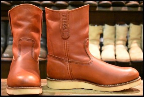 【8E 良品 09年】レッドウィング 8866 ペコス 赤茶 オロラセット クッションソール プルオン ブーツ redwing pecos HOPESMORE