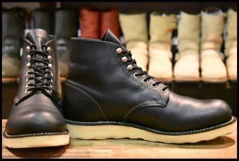 【8D 良品 11年】レッドウィング 8165 アイリッシュセッター 黒 ブラッククローム プレーントゥ 編み上げ ブーツ redwing HOPESMORE